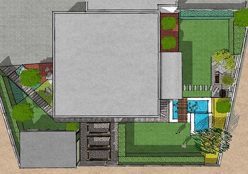 Návrh záhrady – 2D vizualizácia 3